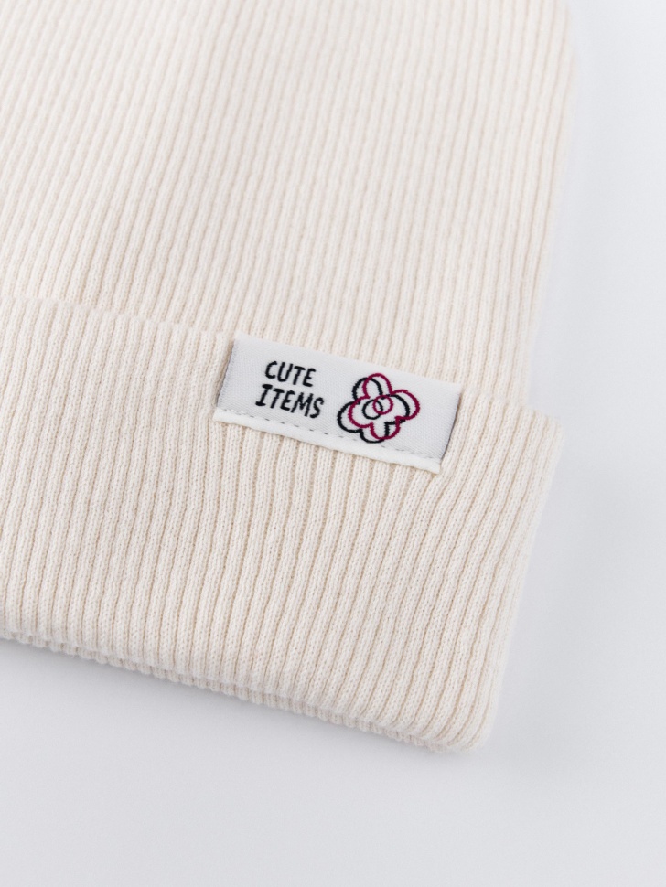 шапка бини для девочек от бренда sela вид слева