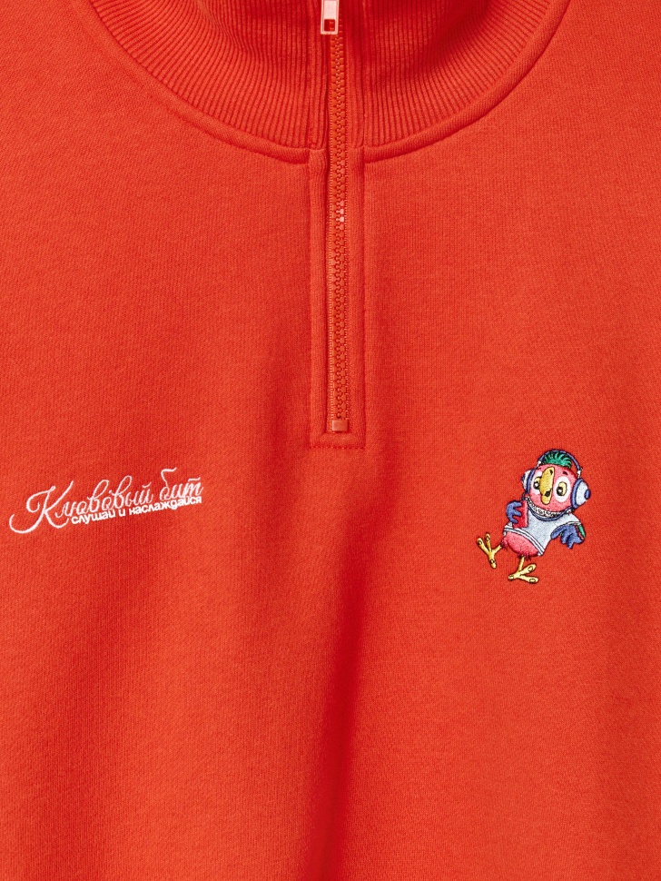 свитшот оверсайз с вышивкой  x союзмультфильм от бренда sela вид слева