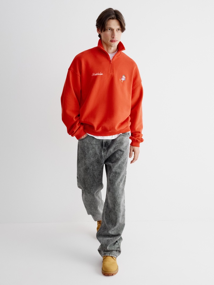 свитшот оверсайз с вышивкой  x союзмультфильм по цене 4599 руб вид справа