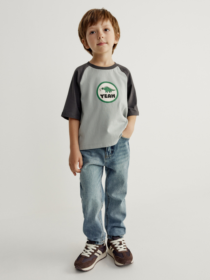 

Джинсы прямого кроя на резинке для мальчиков, SL6803061402