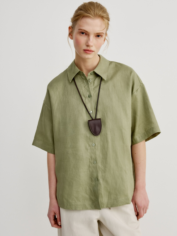 Рубашка Sela с коротким рукавом, зеленый, арт. 52724