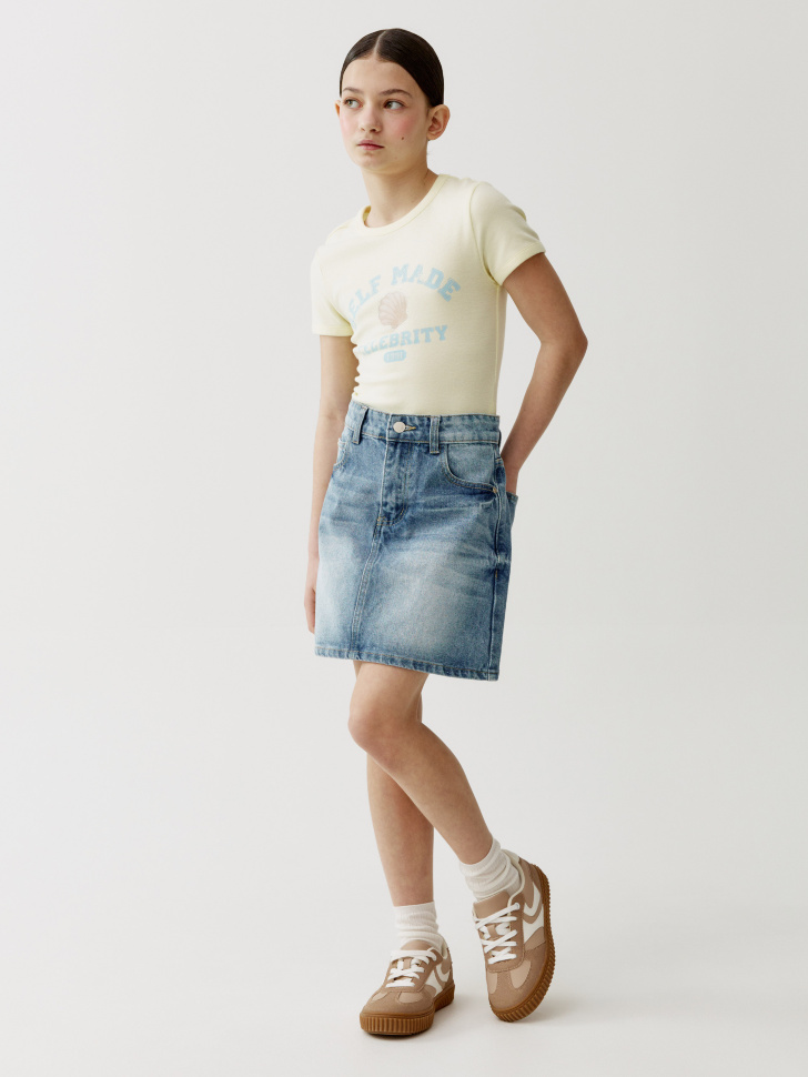 джинсовая юбка для девочек 4610517894748 фотография