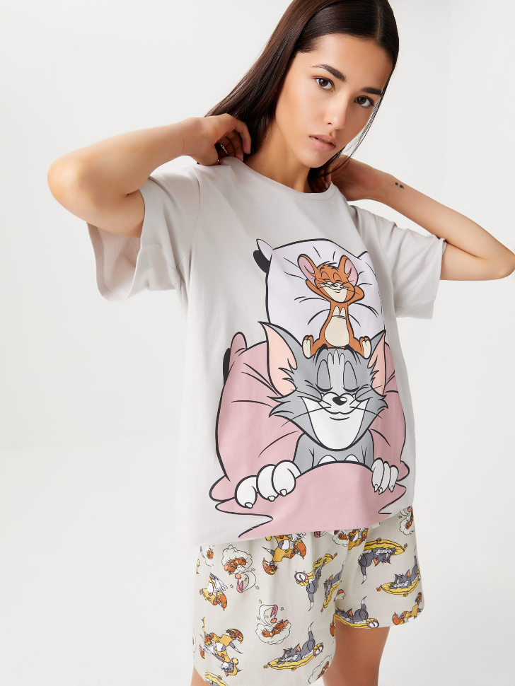 

Пижама с ярким принтом Tom & Jerry, Принт