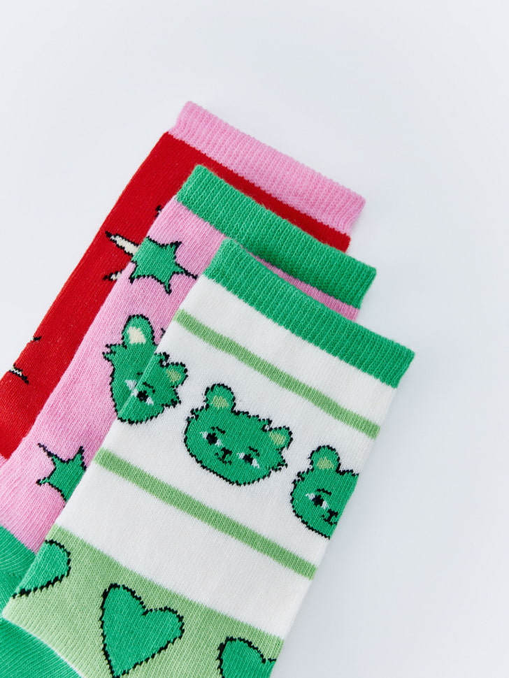 набор из 3 пар новогодних носков с вигге для девочек 4610517008008 по акции