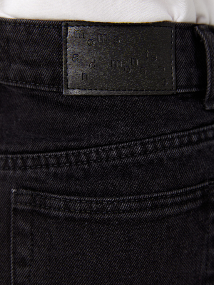 Прямые джинсы с разрезами (черный, M) от Sela