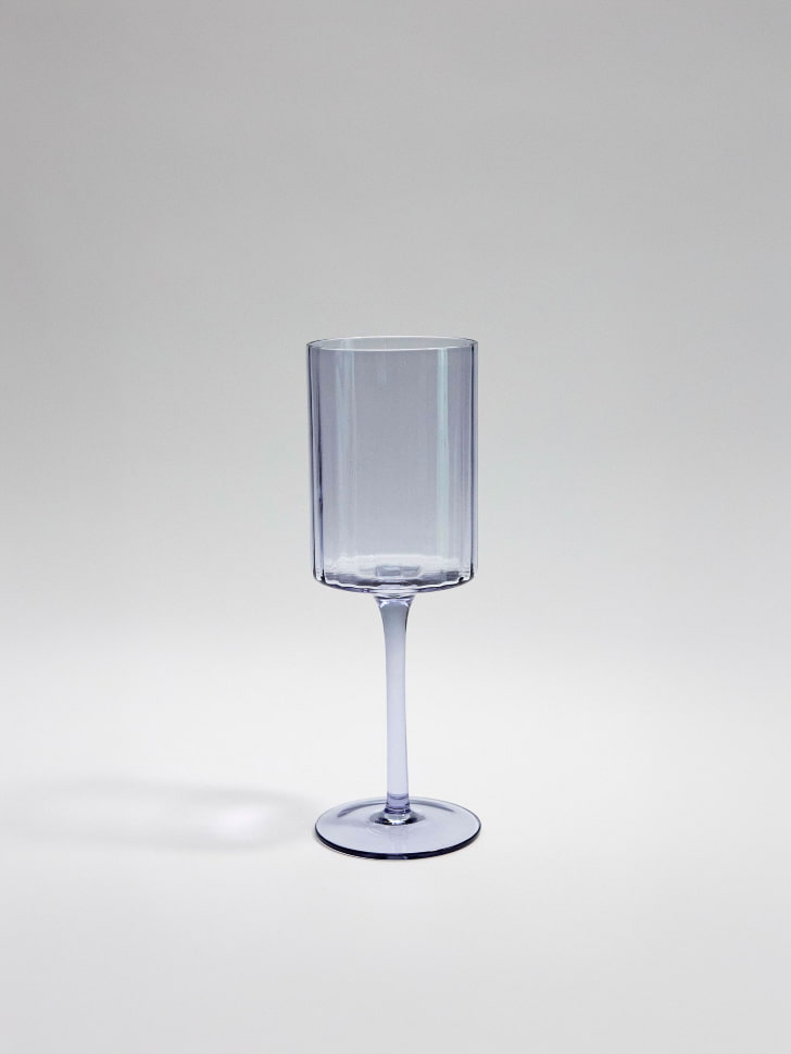 Бокал из стекла с рельефным узором, сиреневый, арт. art12345