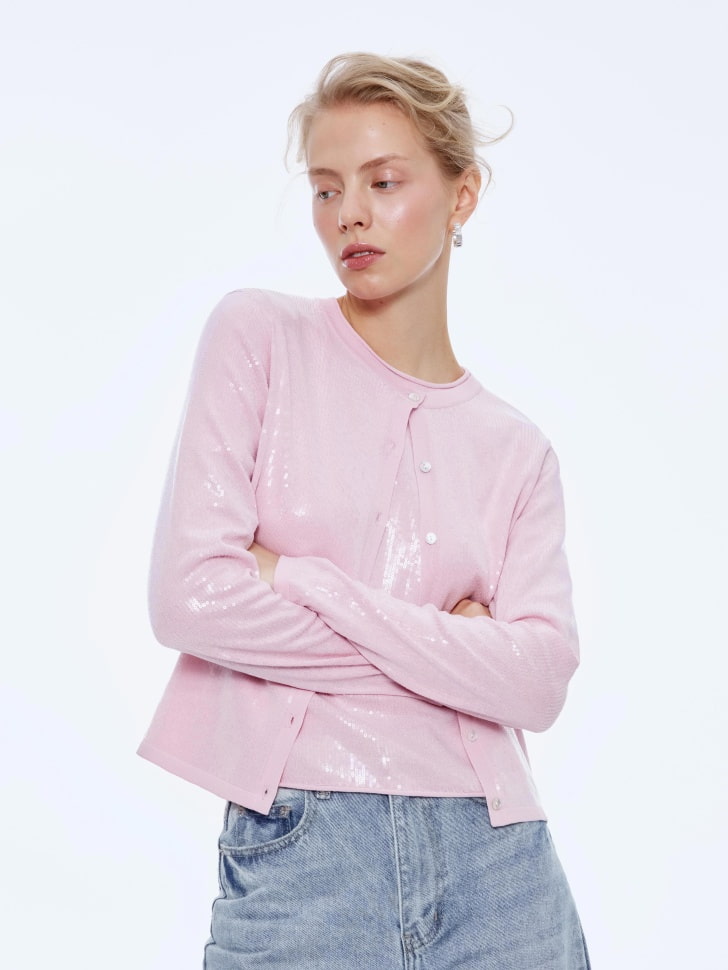 кардиган с пайетками 4610517096739 фотография