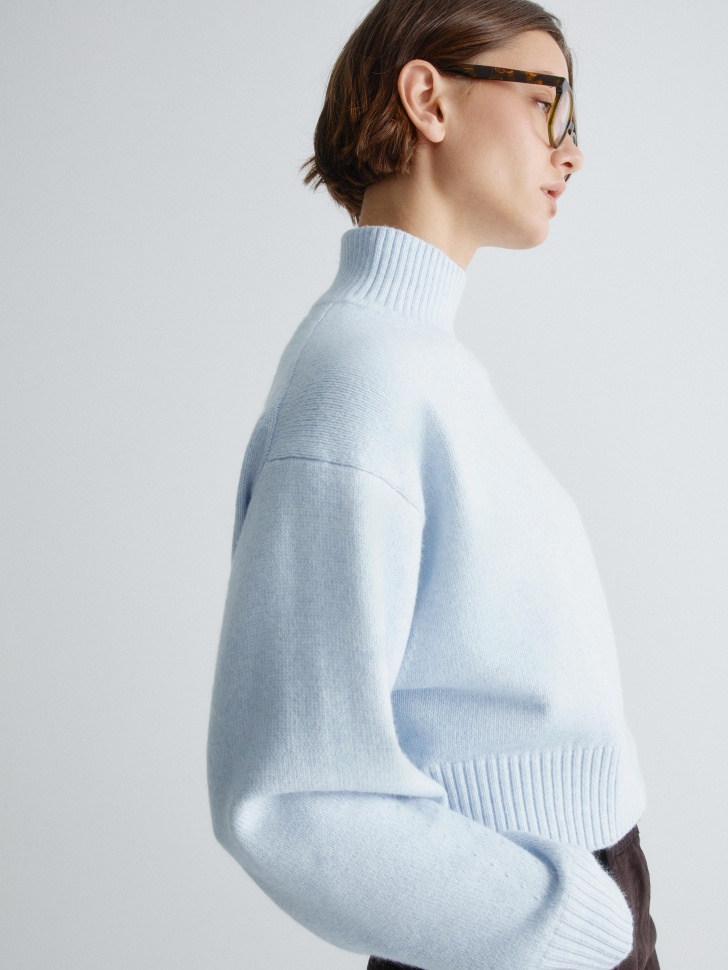 укороченный вязаный джемпер с содержанием шерсти 4610517268297 в интернет магазине