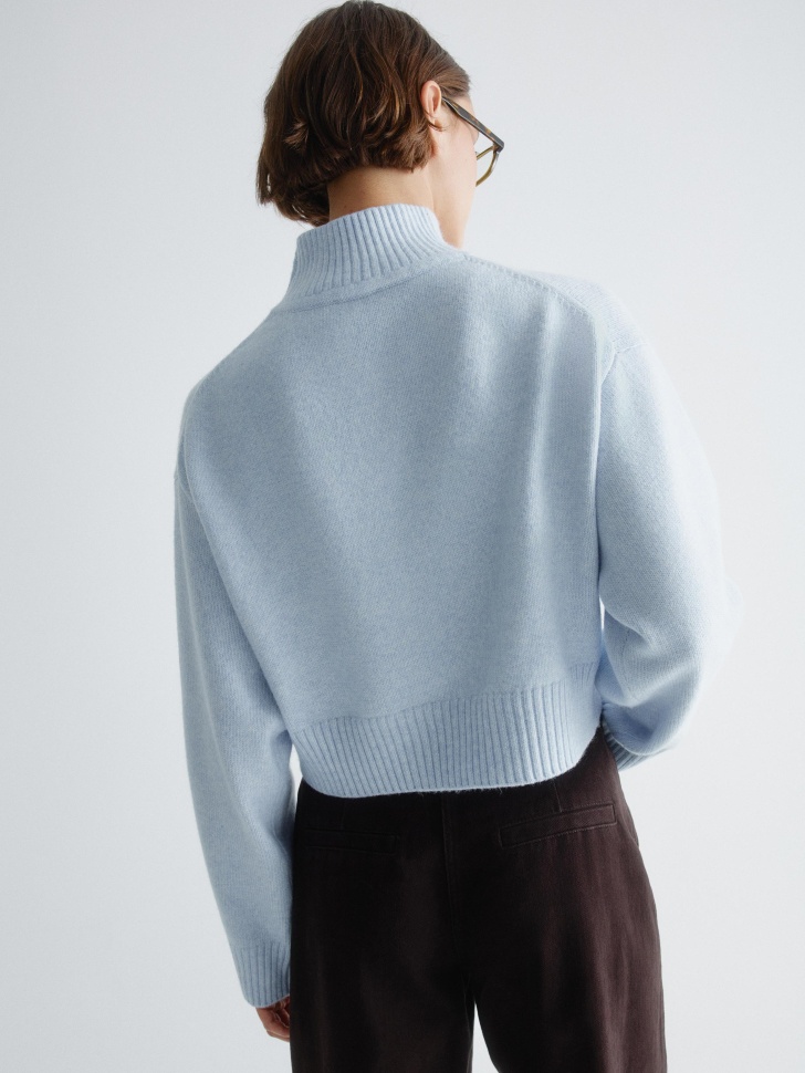 укороченный вязаный джемпер с содержанием шерсти 4610517268297 с промокодом