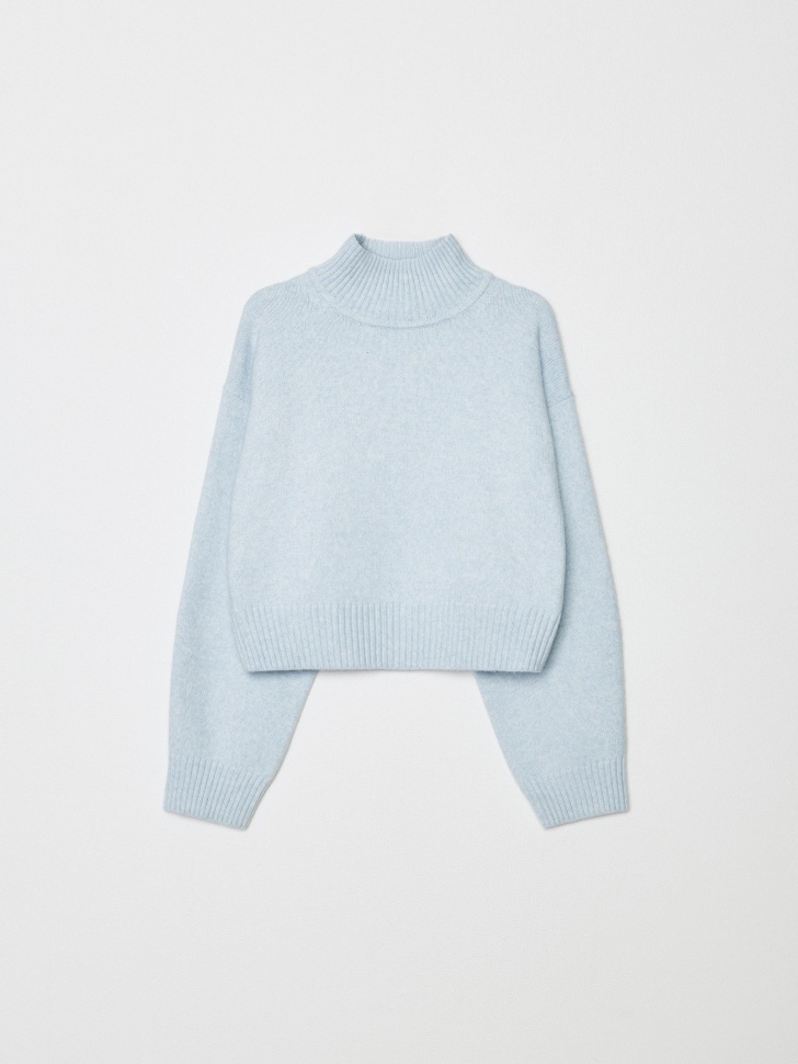 укороченный вязаный джемпер с содержанием шерсти 4610517268297 со скидкой