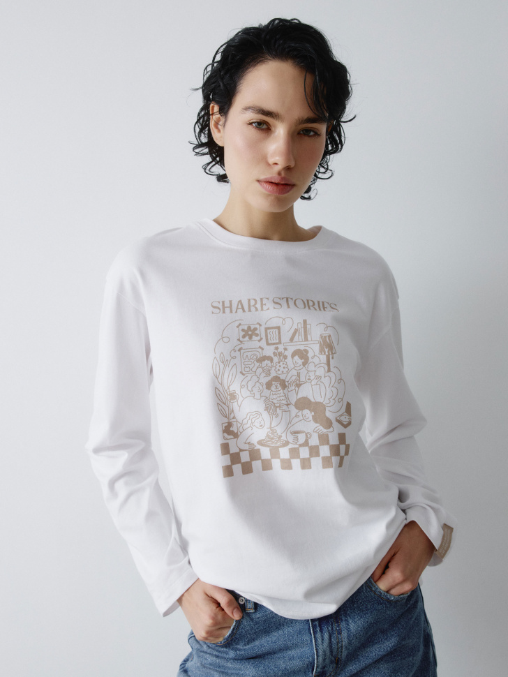 лонгслив оверсайз с принтом 4610517383105 фотография