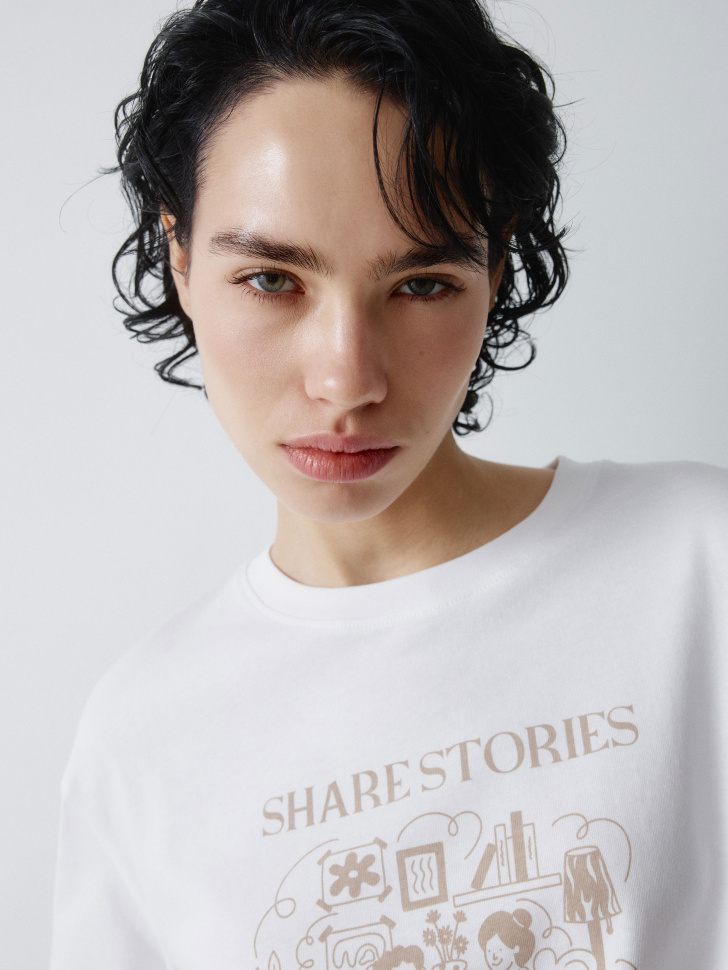 лонгслив оверсайз с принтом 4610517383105 в интернет магазине