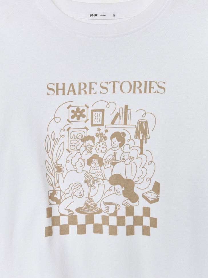 лонгслив оверсайз с принтом 4610517383105 со скидкой