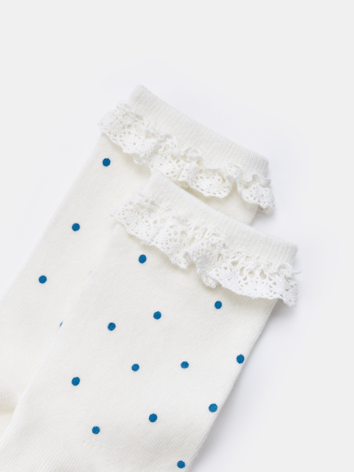 носки в горошек для девочек от бренда sela вид слева