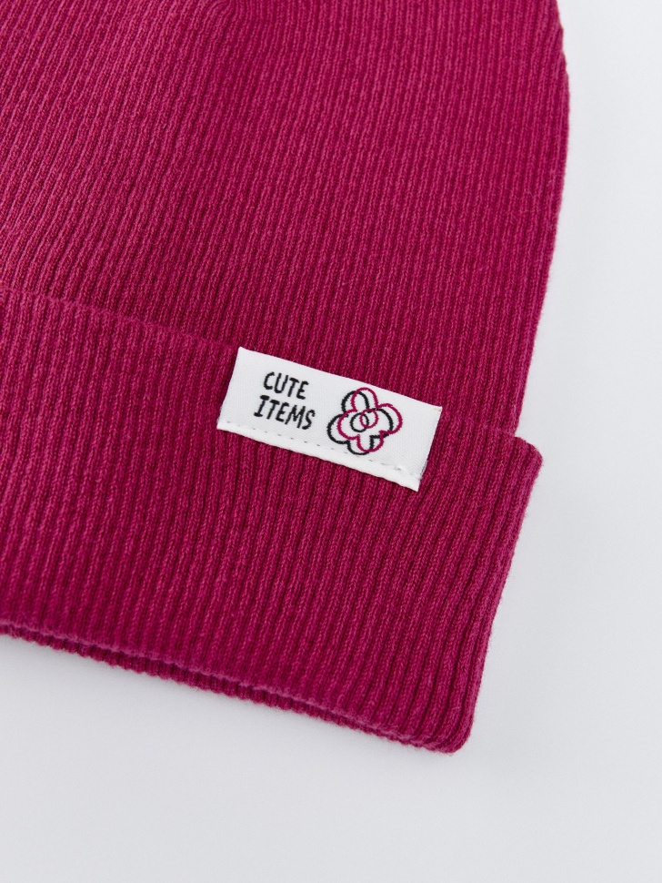 шапка бини для девочек от бренда sela вид слева