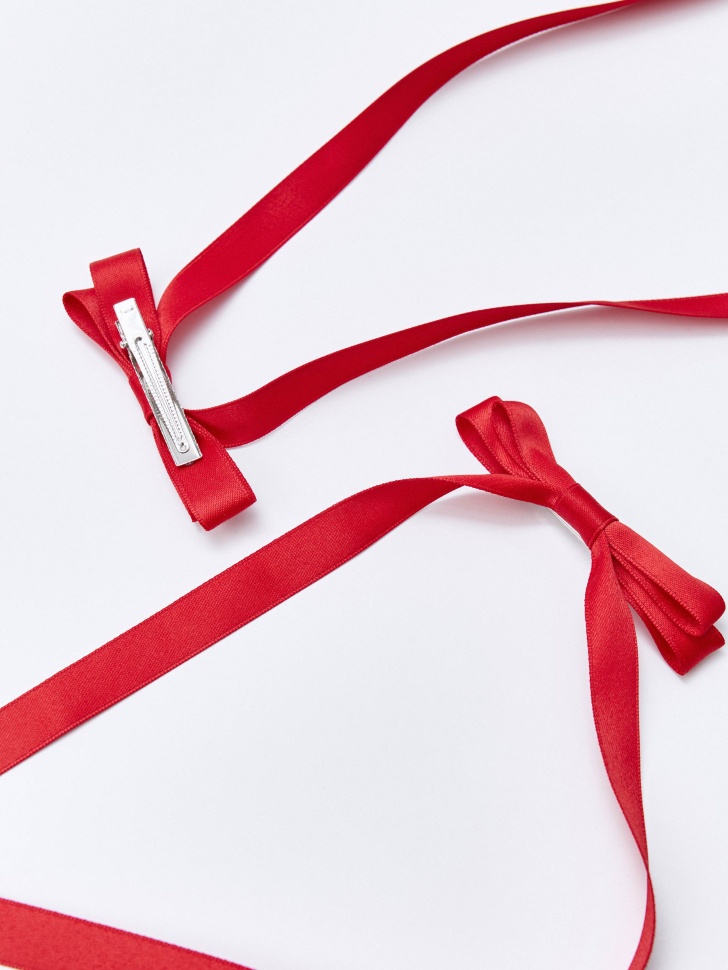 набор заколок с бантиками для девочек, 2 шт. от бренда sela вид слева