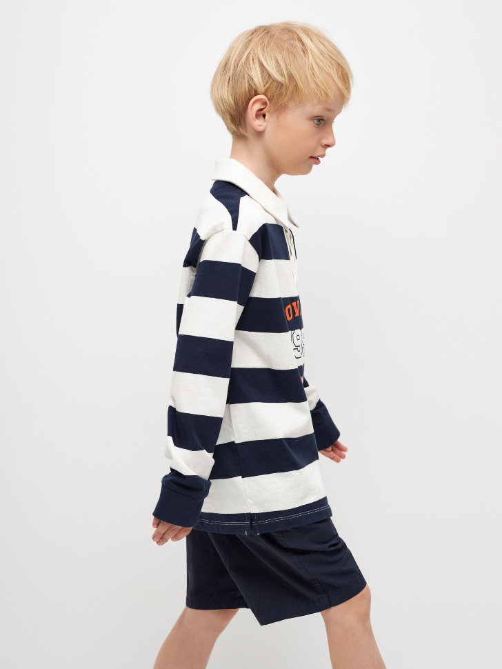 Хлопковые шорты для мальчиков (синий, 134) sela 4680129597818 - фото 5