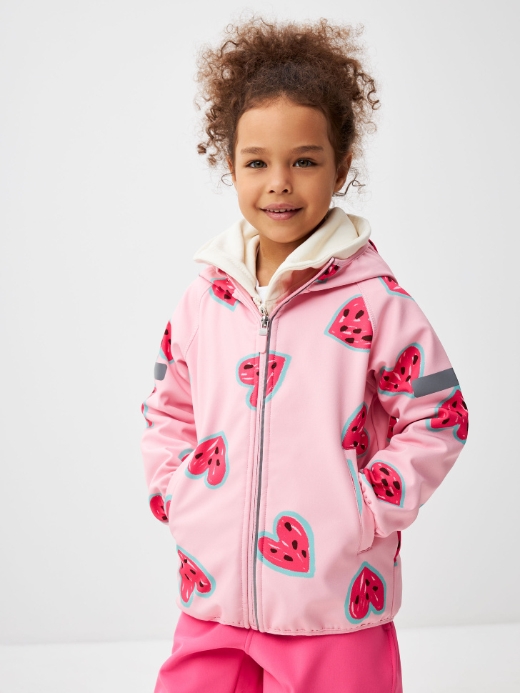 

Ветровка Softshell на флисе для девочек