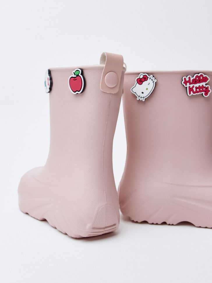 резиновые сапоги c декором hello kitty для девочек 4680798769349 оригинал