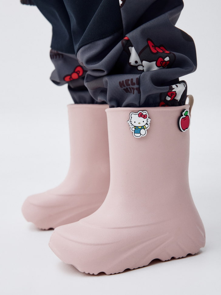 резиновые сапоги c декором hello kitty для девочек 4680798769349 фотография