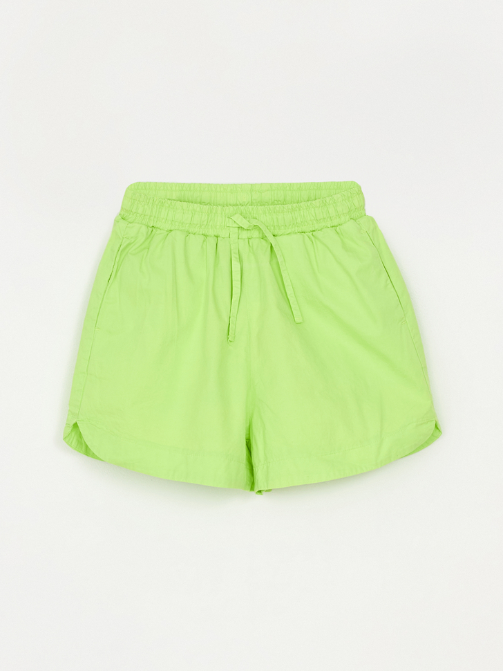 Хлопковые шорты для девочек (зеленый, 158)