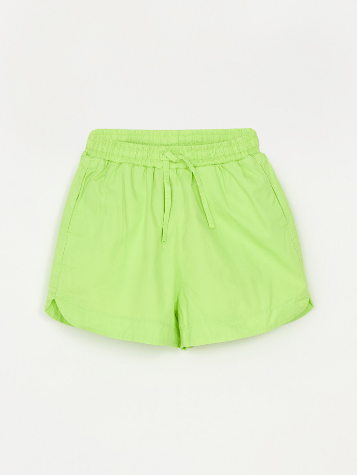 Хлопковые шорты для девочек (зеленый, 140) sela 4680168379741 - фото 1
