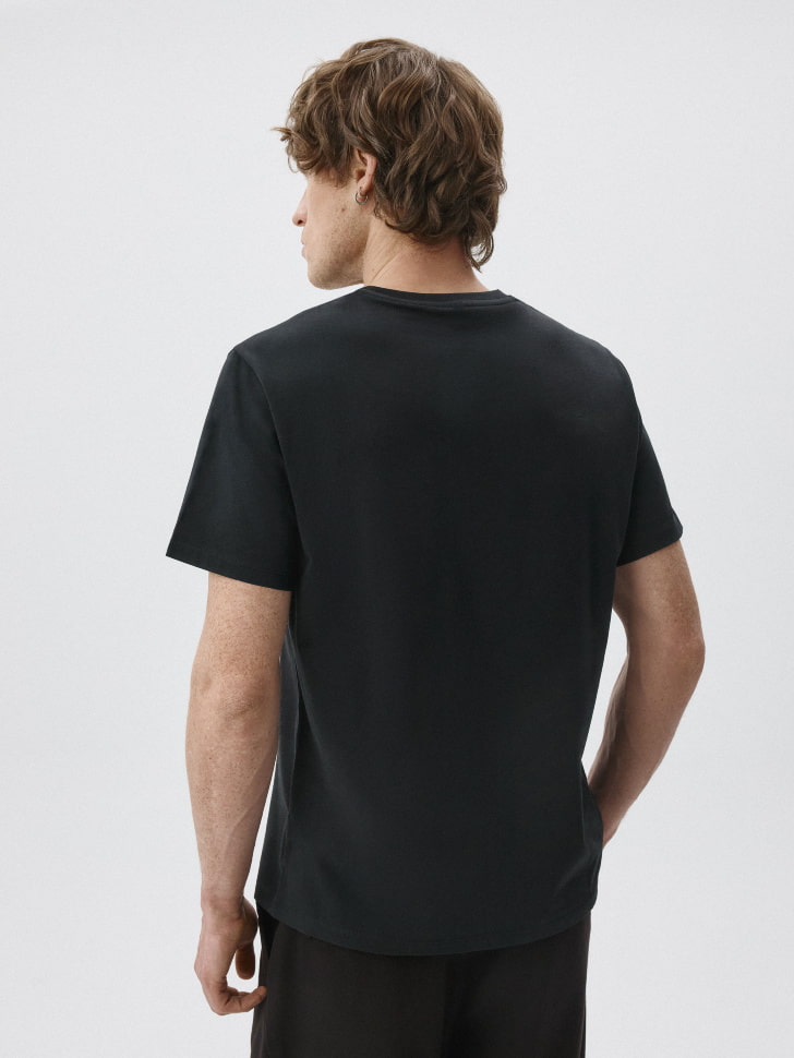 футболка adam slim fit базовая из хлопка спереди