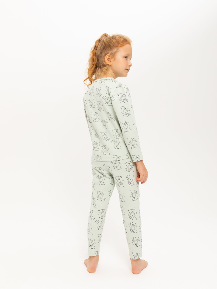 пижама для девочек (зеленый, 116-122 (6-7 YEARS)) sela 4603375127530 - фото 5