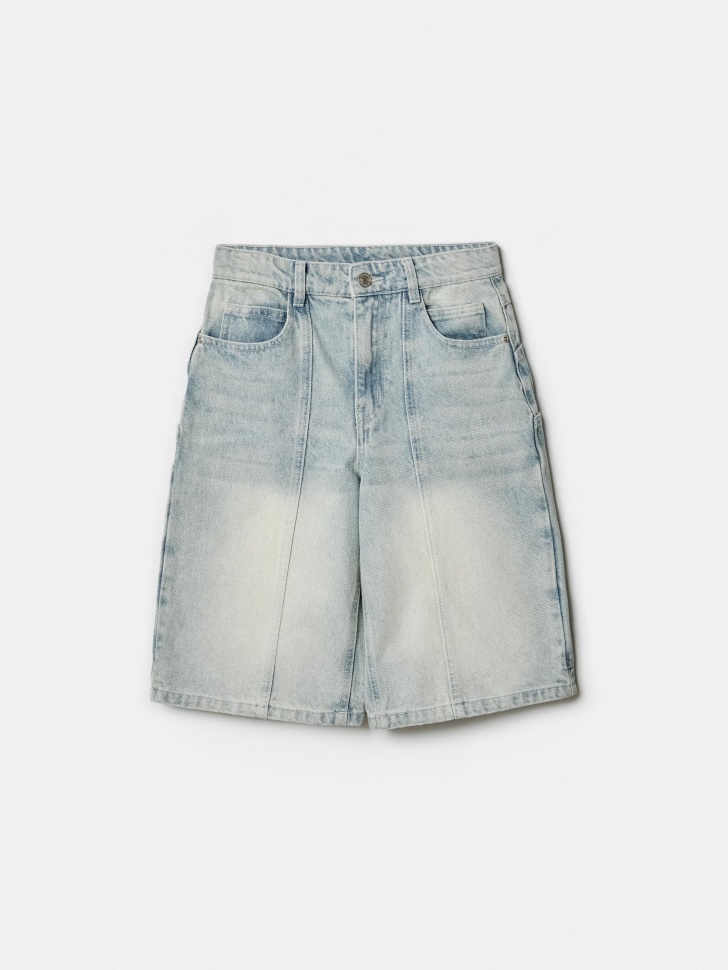 Джинсовые бриджи Sela для девочек, голубой, арт. 49865