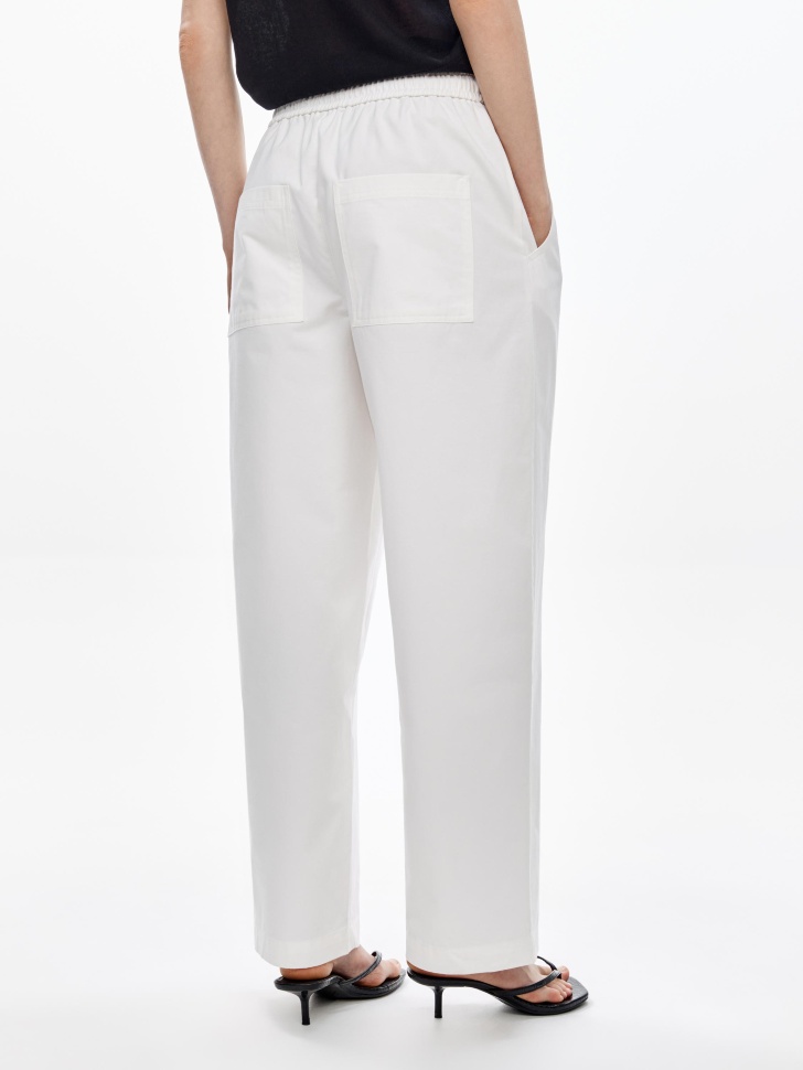 укороченные объемные брюки из хлопка по цене 3799 руб вид справа