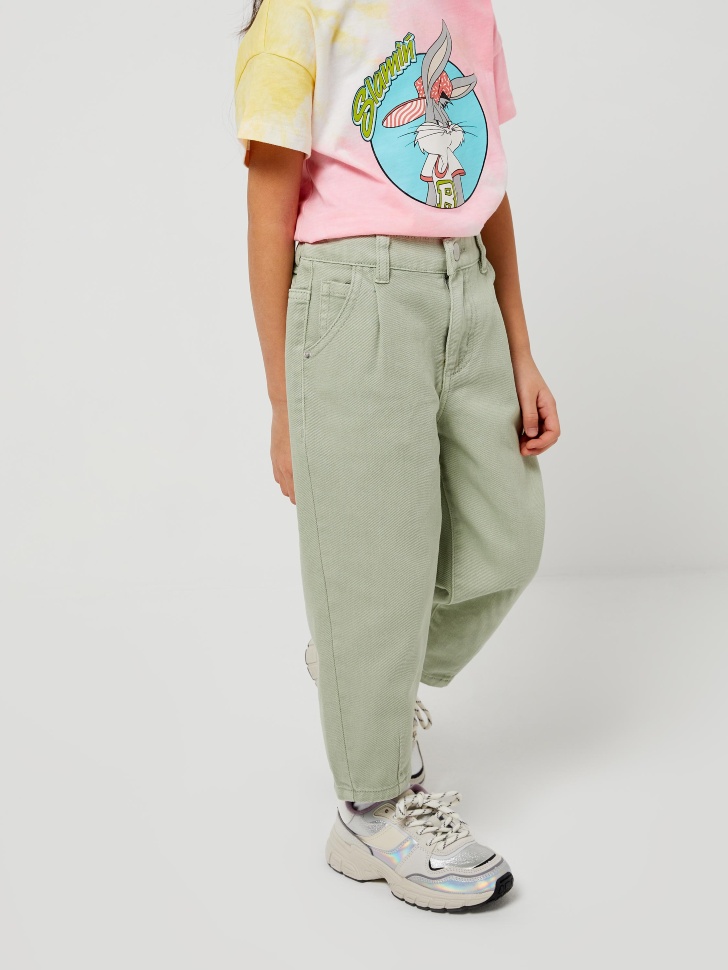 

Джинсы slouchy для девочек, Зеленый