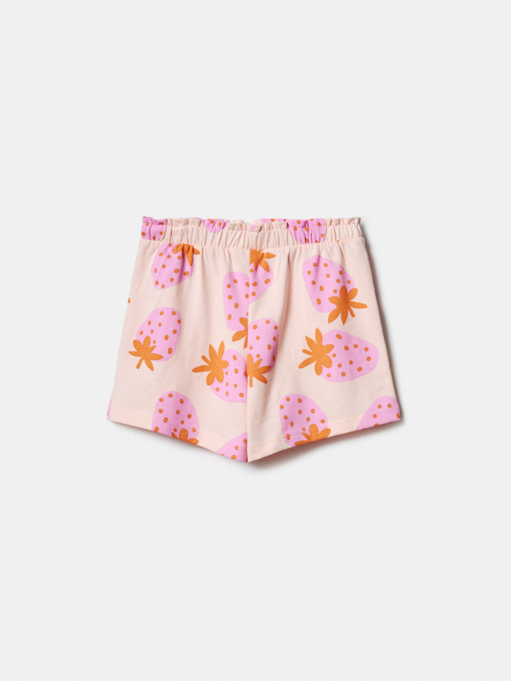 трикотажные шорты с принтом для девочек по цене 799 руб вид справа