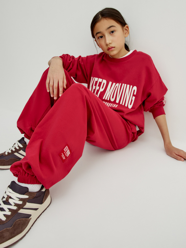 Джоггеры оверсайз Sela, красный, арт. 52522