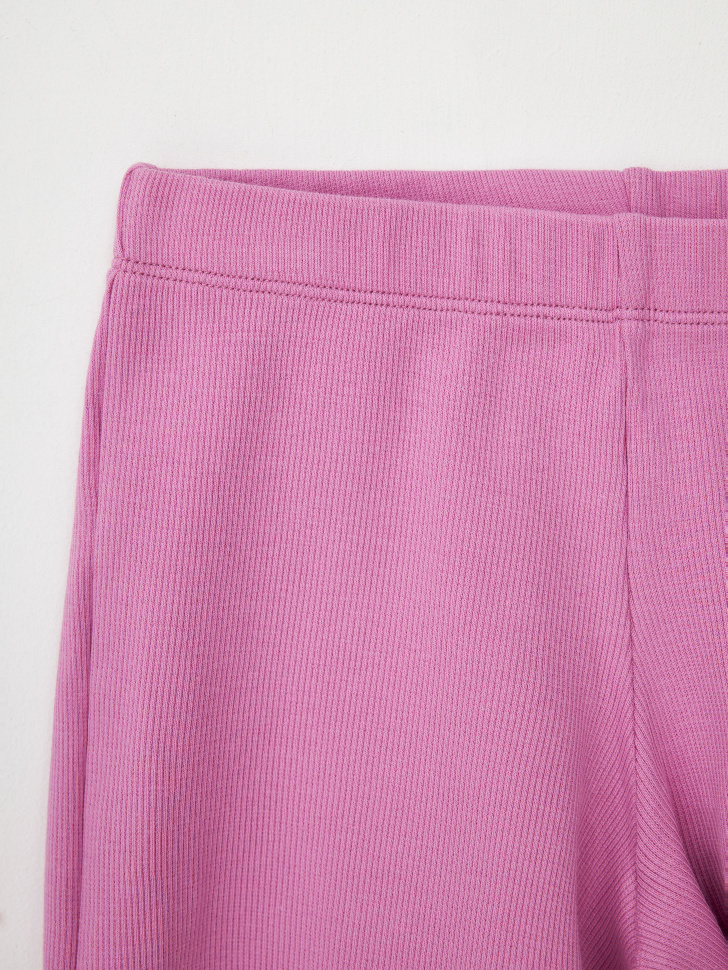 Пижама в рубчик для девочек (розовый, 104-110) sela 4680168482304 - фото 4