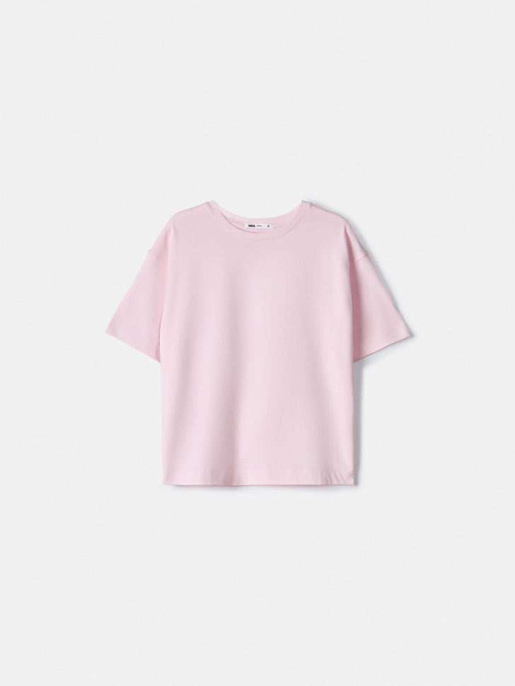 Футболка Sela оверсайз с разрезами, розовый, арт. 52729