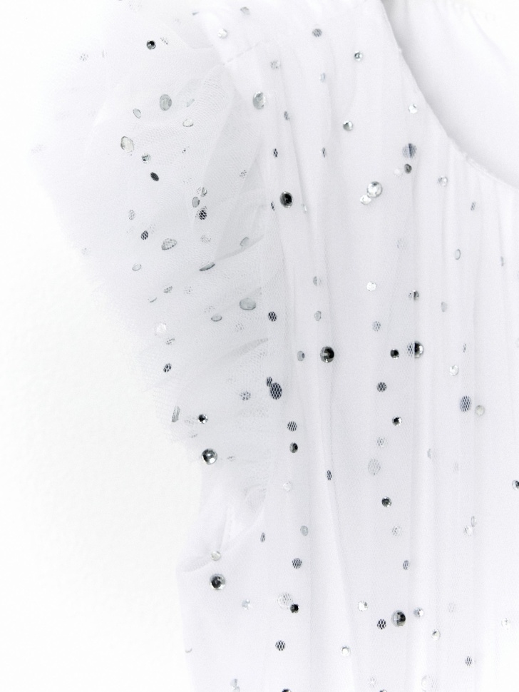 белое пышное платье со стразами для девочек 4680704103519 на официальном сайте