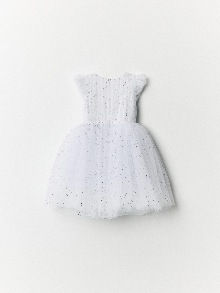 белое пышное платье со стразами для девочек 4680704103519 со скидкой