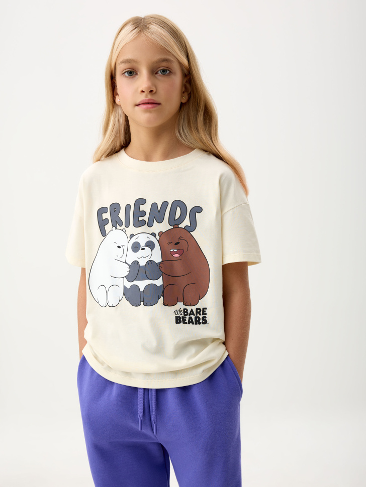 

Футболка с принтом We Bare Bears для девочек