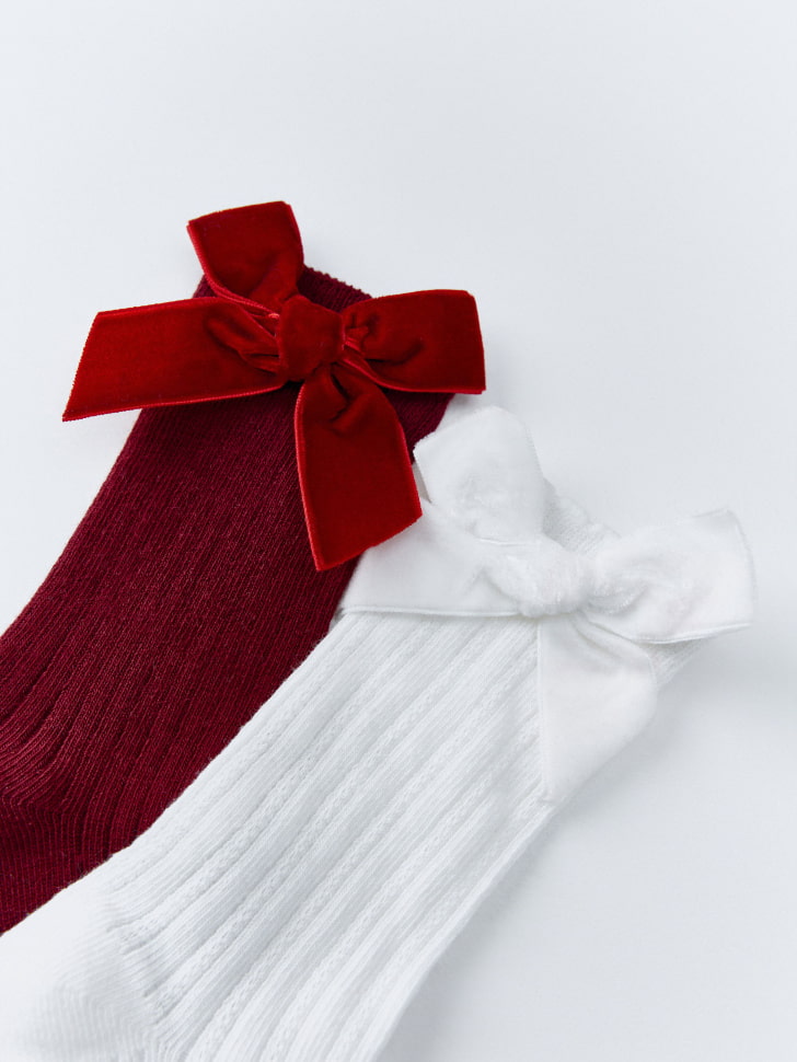 набор из 2 пар гольфов с бантиками для малышей 4610517091574 по акции