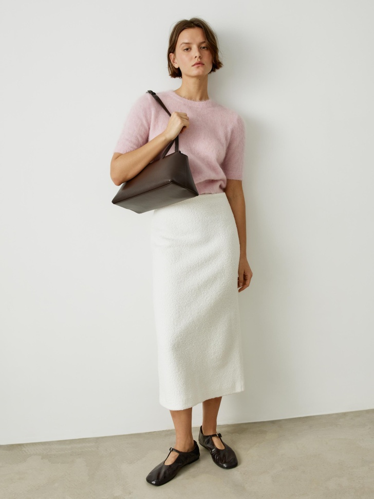 джемпер с коротким рукавом из смесовой шерсти 4610517204271 по акции