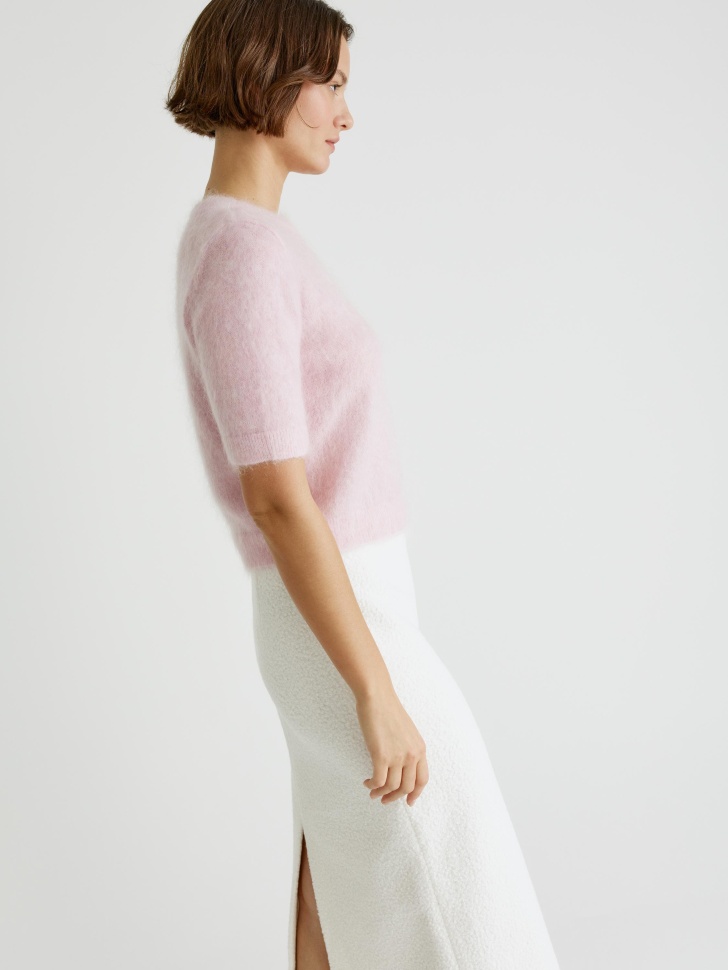 джемпер с коротким рукавом из смесовой шерсти 4610517204271 с промокодом