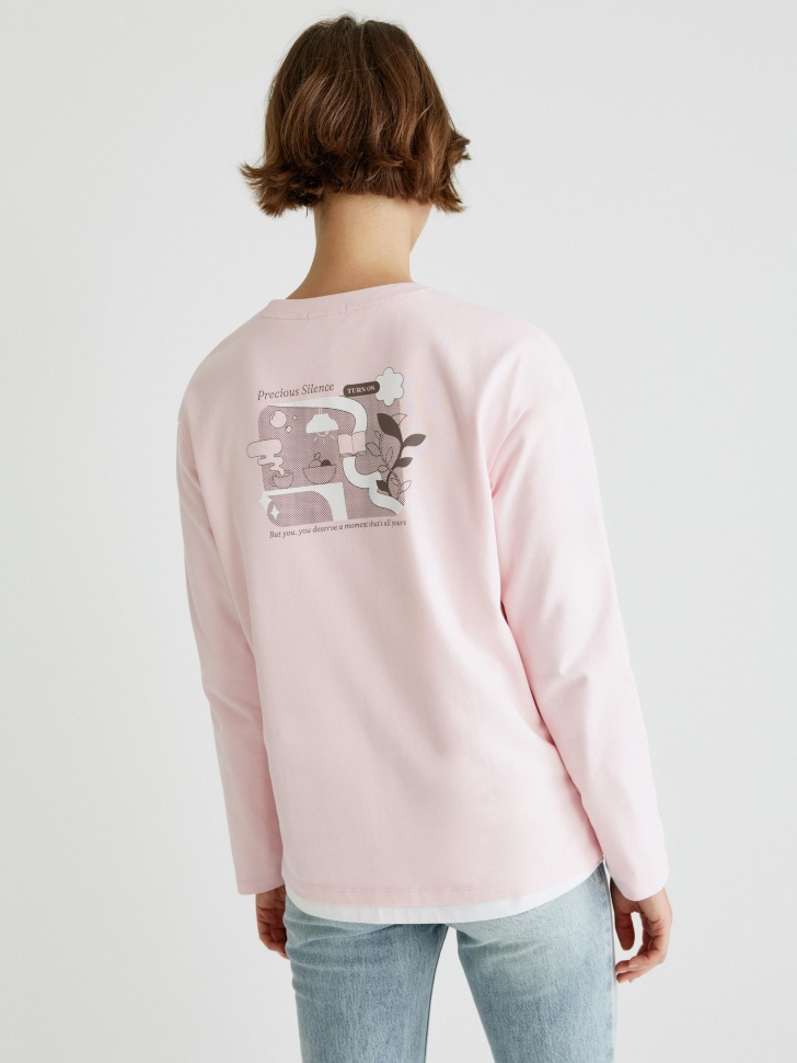 лонгслив оверсайз с патчем 4610517383150 фотография