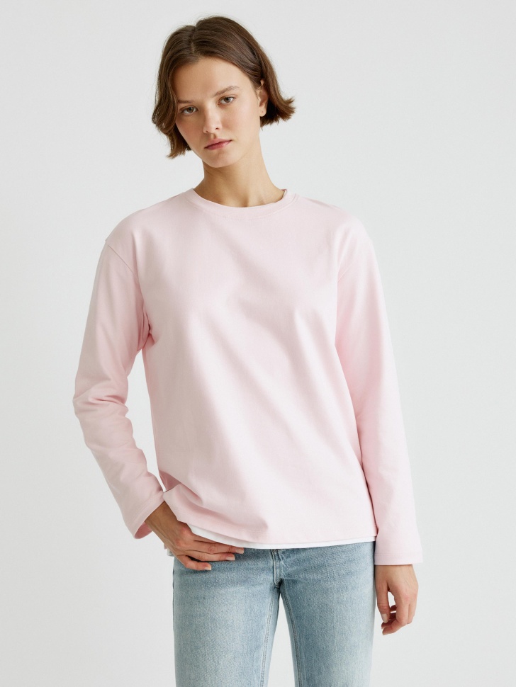 лонгслив оверсайз с патчем 4610517383150 в интернет магазине