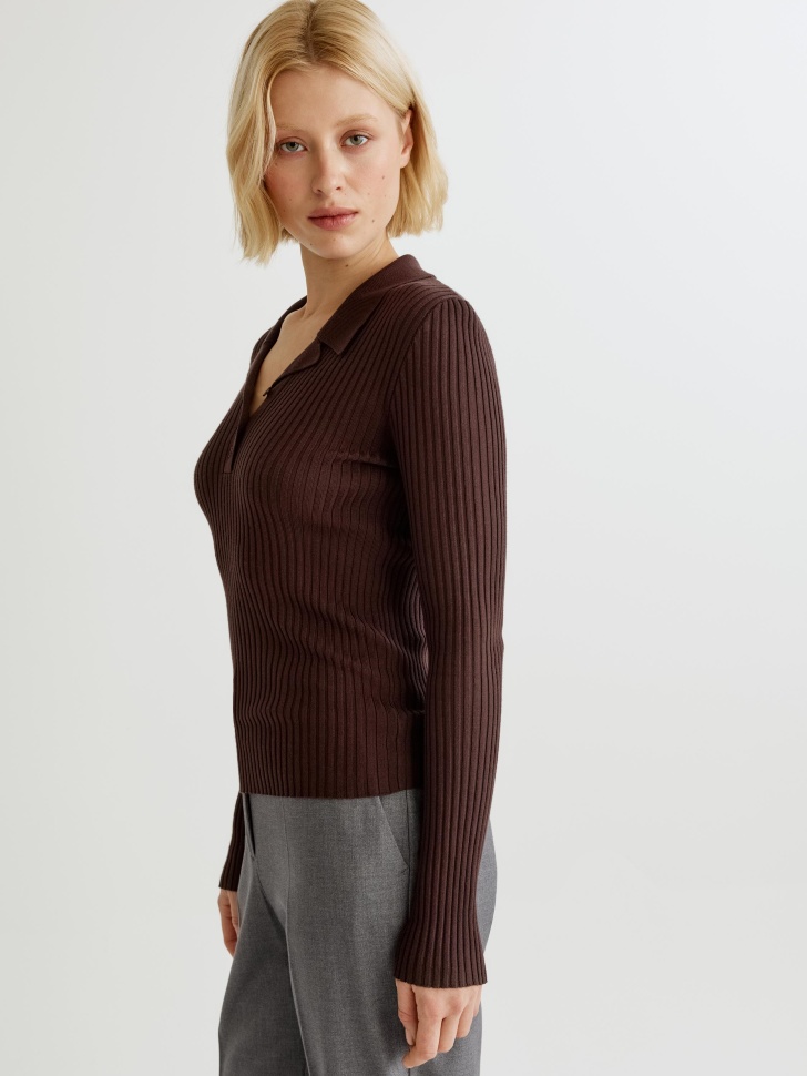 

Базовый джемпер-поло в рубчик, SL6802010606