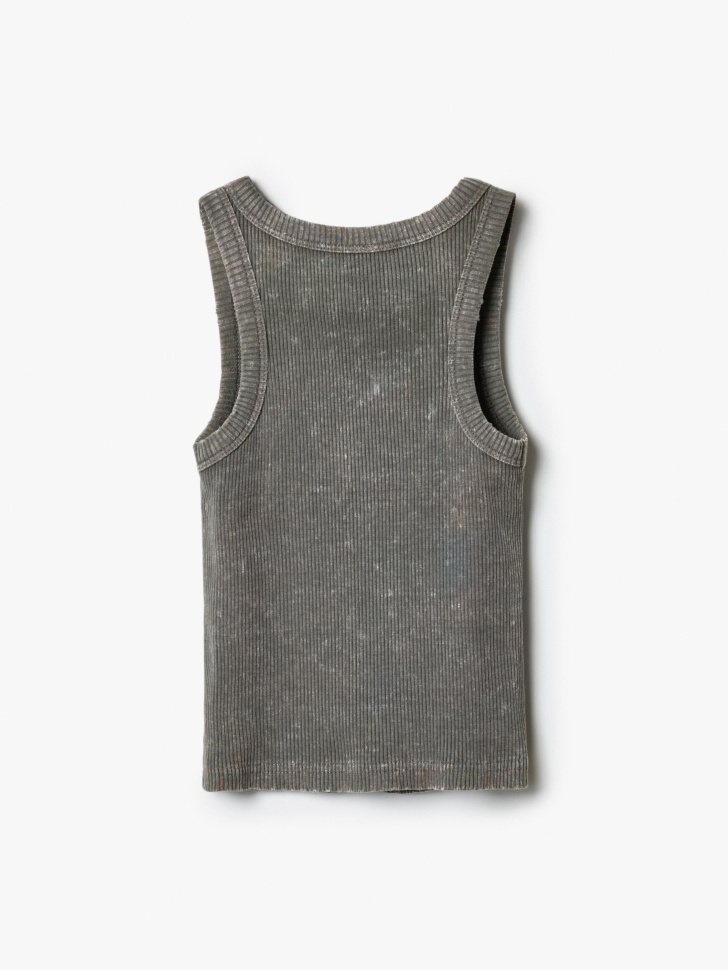 базовый топ с эффектом стирки для девочек от бренда sela вид слева