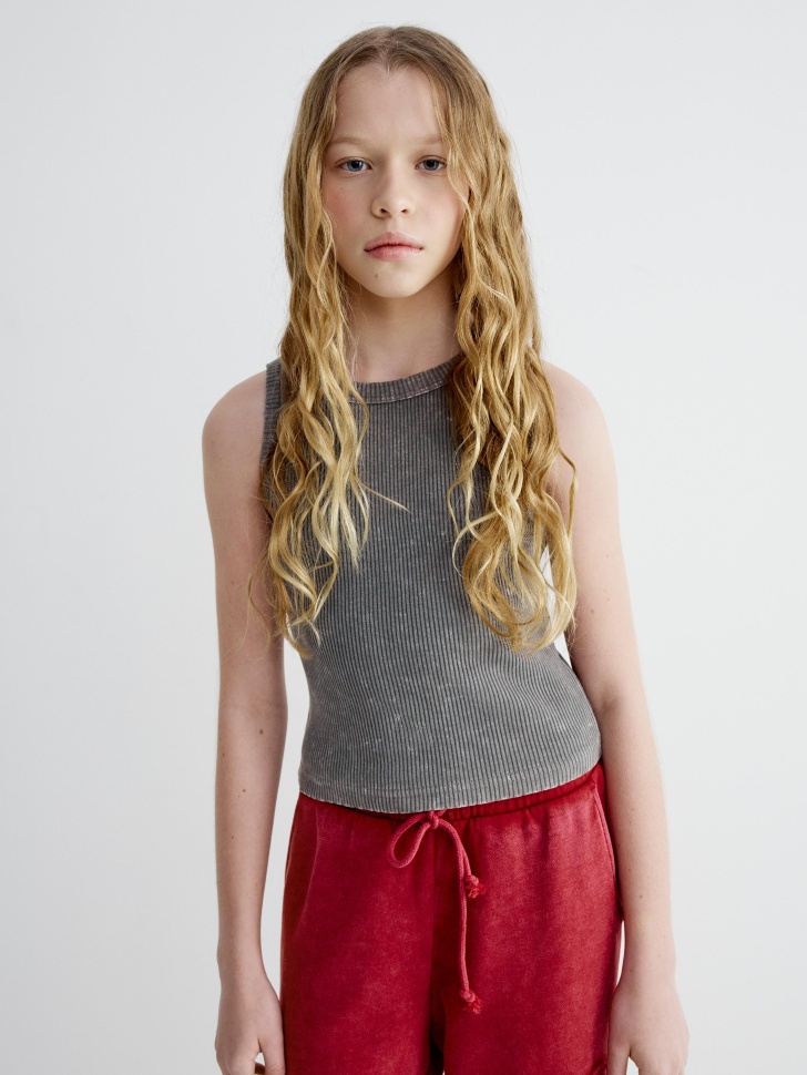 Базовый топ с эффектом стирки для девочек 1199₽