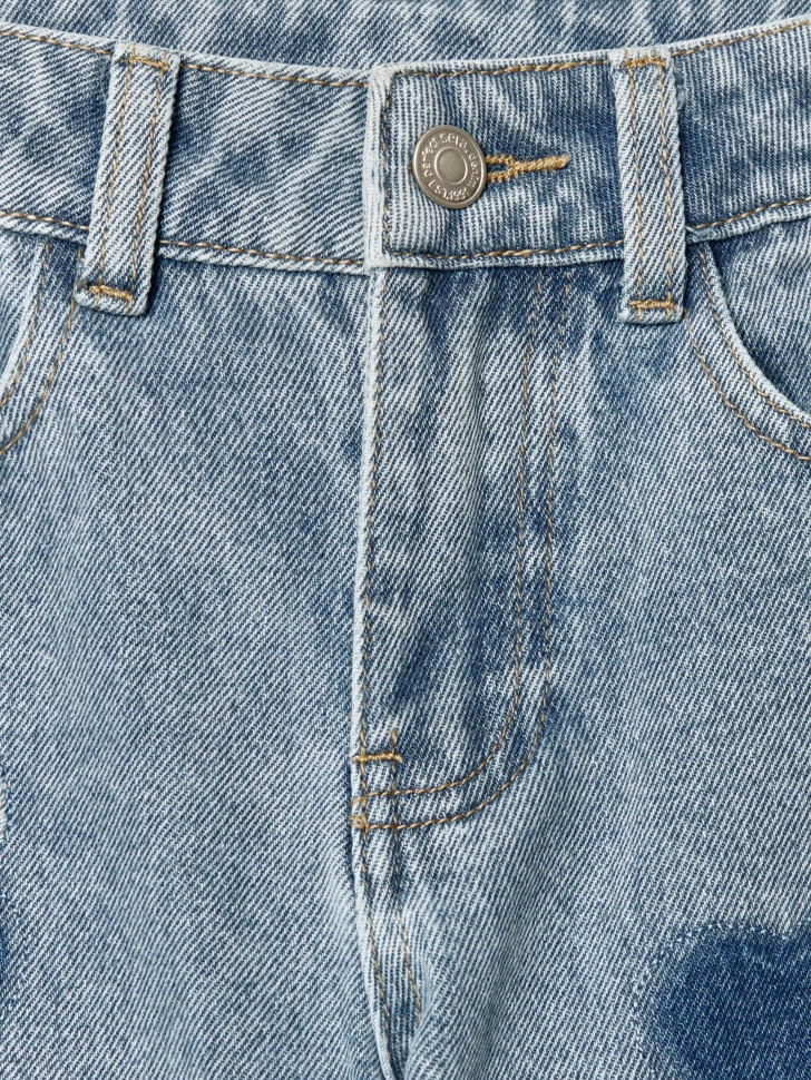 широкие джинсы с аппликацией для девочек по цене 2299 руб вид справа