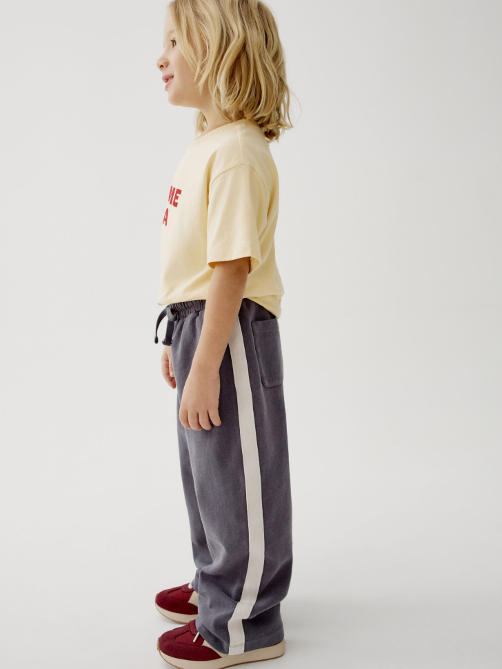 Брюки трикотажные SELA для мальчиков, синий, арт. 45085