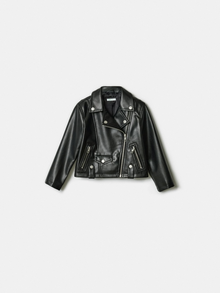 Куртка-косуха Sela для девочек, черный, арт. 43079