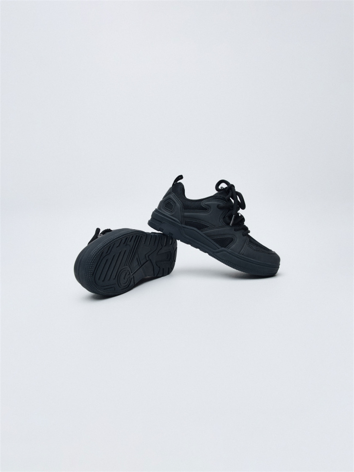 кеды с толстыми шнурками для мальчиков из коллекции  archive универсального стиля с лицевой стороны